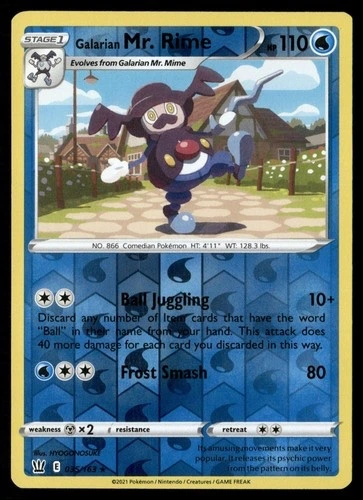 Galarian Mr. Rime Reverse Holo - Battle Styles #035/163
