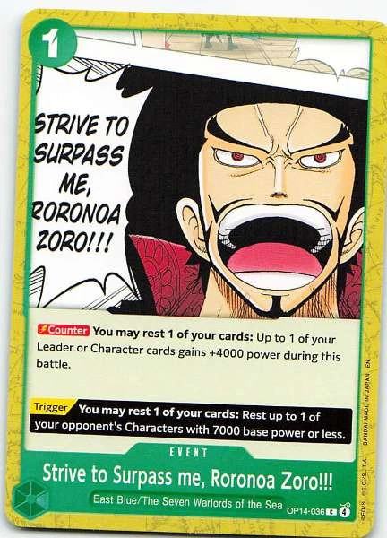 Strive to Surpass me, Roronoa Zoro!!! - 500 Years in the Future #OP14-036