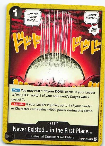 Never Existed... in the First Place... - One Piece Card Game #OP13-098