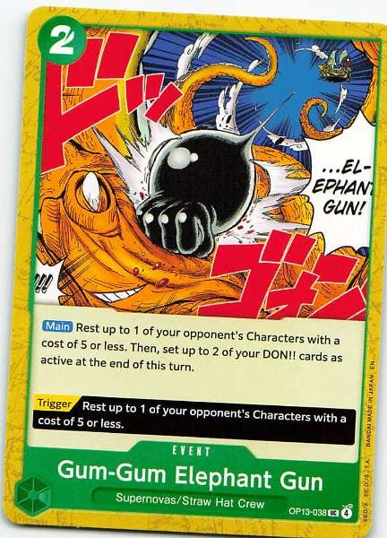 Gum-Gum Elephant Gun - One Piece Card Game #OP13-038