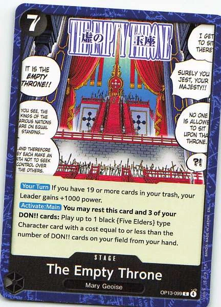 The Empty Throne - One Piece Card Game #OP13-099