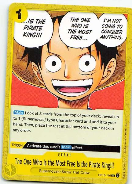 The One Who Is the Most Free Is the Pirate King!!! - Wings of the Captain #OP13-116