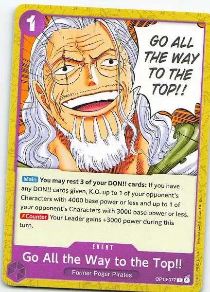 Go All the Way to the Top!! - One Piece Card Game #OP13-077