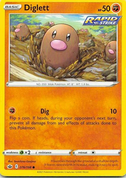 Diglett - Chilling Reign #076/198