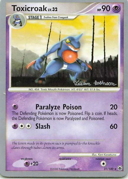 Toxicroak (Tristian Robinson) - 2008 World Championships #31/100