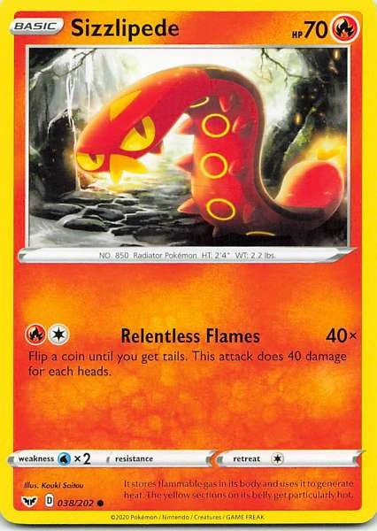 Sizzlipede - Sword & Shield #038/202