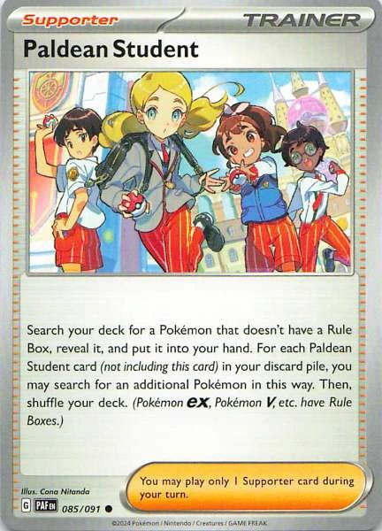 Paldean Student - Pokémon Paldean Fates #085/091