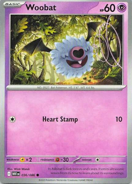 Woobat - WHT #036/086