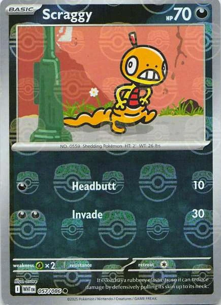 Scraggy Masterball - WHT #057/086