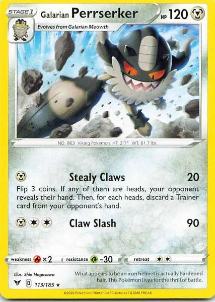 Galarian Perrserker - Vivid Voltage #113/185