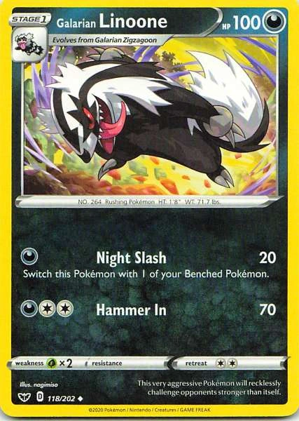 Galarian Linoone - Sword & Shield #118/202