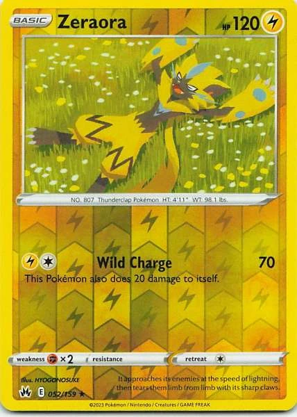 Zeraora - Pokémon Crown Zenith #052/159