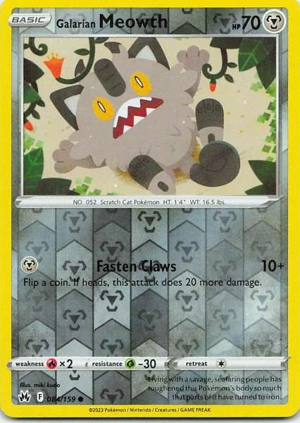 Galarian Meowth - Crown Zenith #084/159