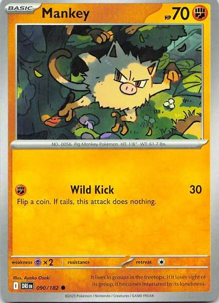 Mankey - Pokémon SV10: Destined Rivals #090/182