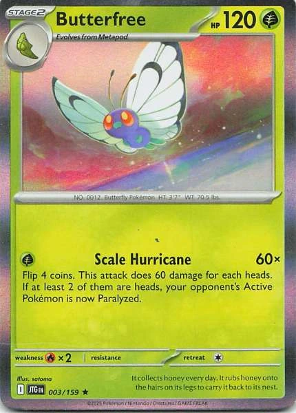 Butterfree Holo - Pokémon Scarlet & Violet: Journey Together #003/159