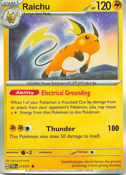 Raichu - Scarlet & Violet—Paldean Fates #019/091