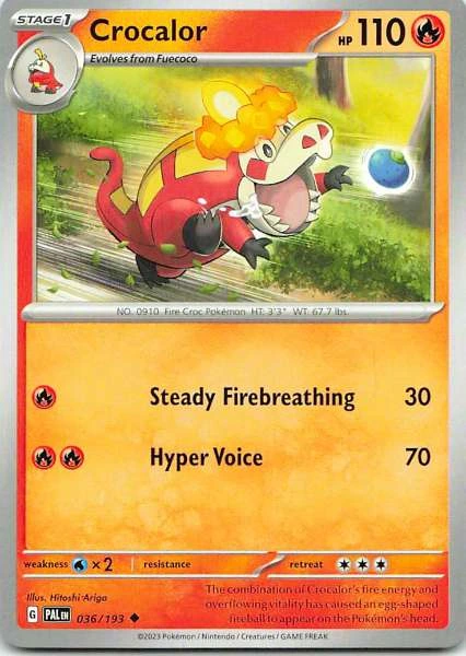 Crocalor - Pokémon Paldea Evolved #036/193
