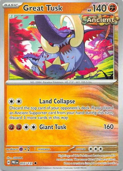 Great Tusk - Scarlet & Violet: Prismatic Evolutions #055/131