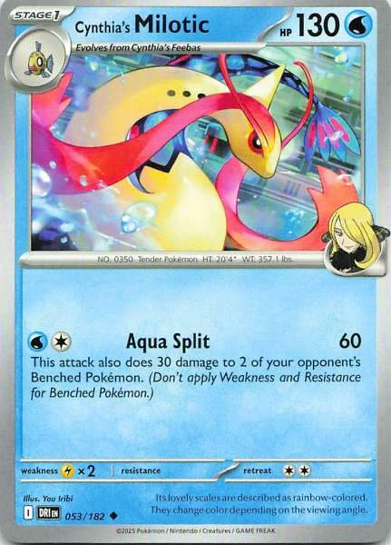 Cynthia's Milotic - Scarlet & Violet: Destined Rivals #053/182