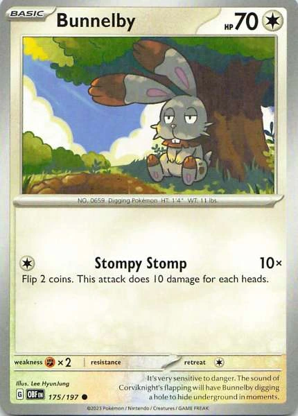 Bunnelby - Pokémon Obsidian Flames #175/197