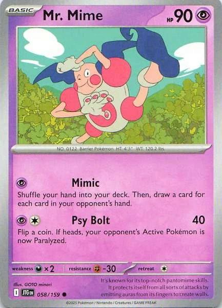 Mr. Mime - Scarlet & Violet: Journey Together #058/159