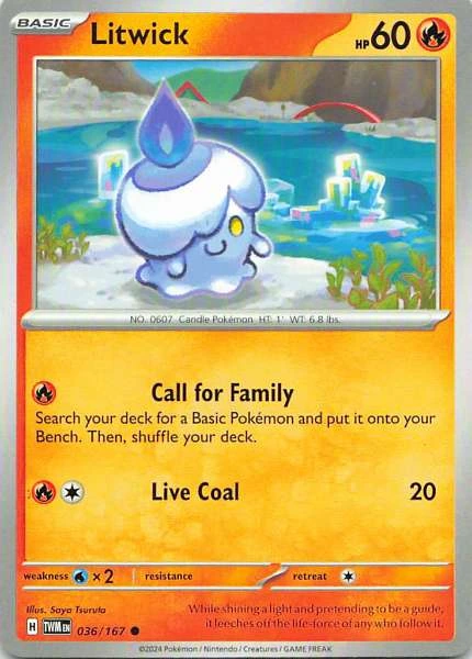 Litwick - Pokémon Twilight Masquerade #036/167