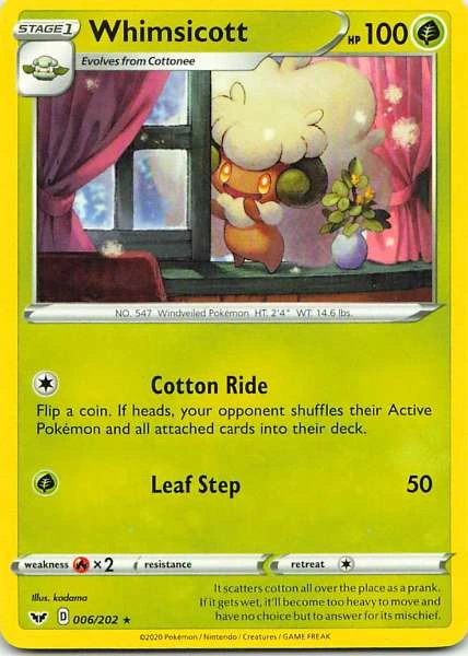 Whimsicott - Sword & Shield #006/202