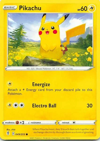 Pikachu - Pokémon Sword & Shield—Evolving Skies #049/203