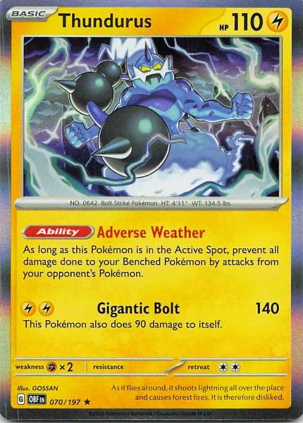Thundurus - Pokémon Obsidian Flames #070/197