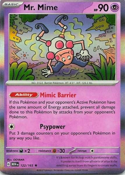 Mr. Mime - Pokémon 151 #122/165