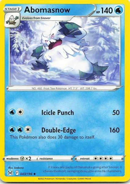 Abomasnow - Sword & Shield—Lost Origin #043/196