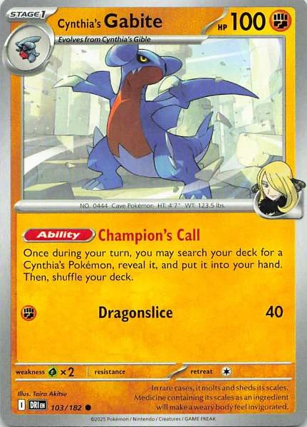 Cynthia's Gabite - DriEn #103/182