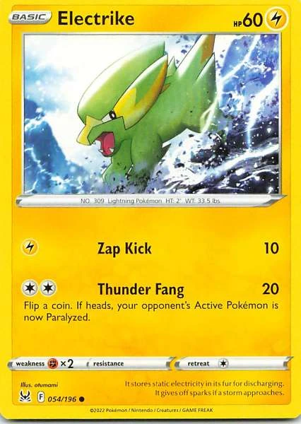 Electrike - Sword & Shield—Lost Origin #054/196