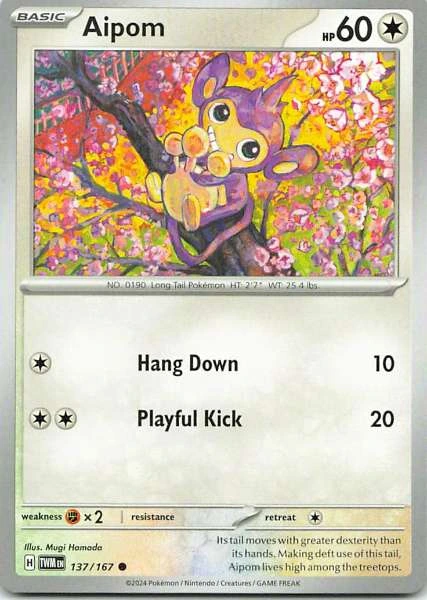 Aipom - Twilight Masquerade #137/167