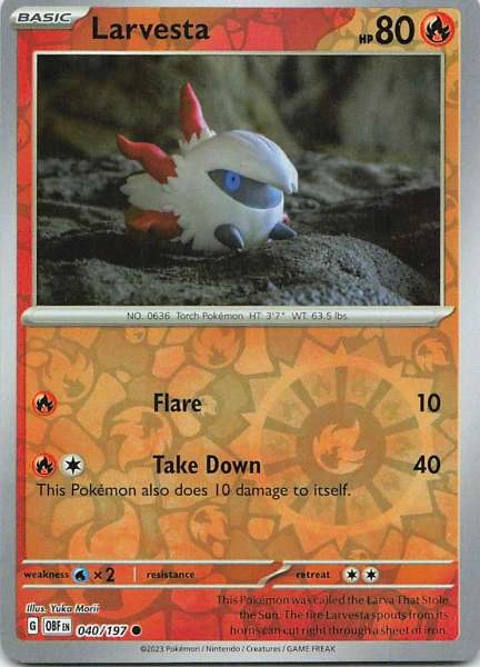 Larvesta - Obsidian Flames #040/197