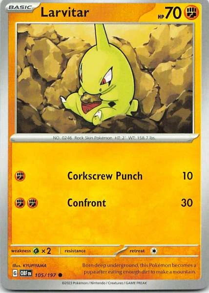 Larvitar - Obsidian Flames #105/197
