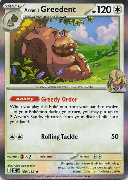 Arven's Greedent - Prismatic Evolutions #159/182