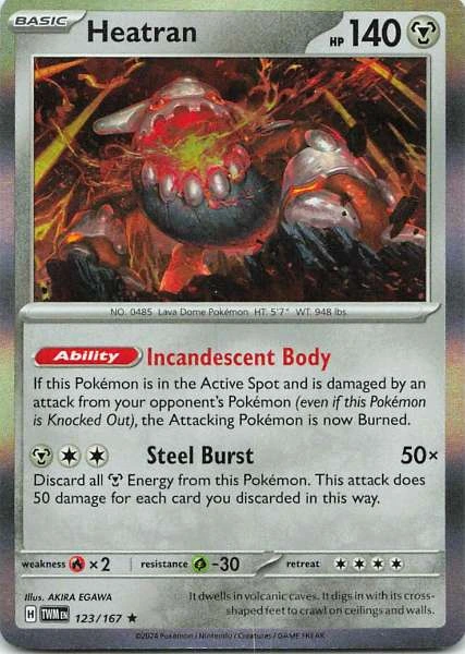 Heatran - Twilight Masquerade #123/167