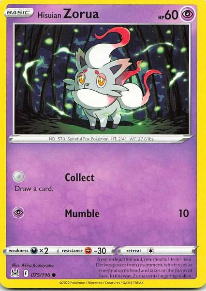 Hisuian Zorua - Lost Origin #075/196