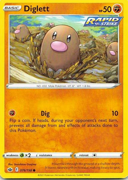 Diglett - Chilling Reign #076/198