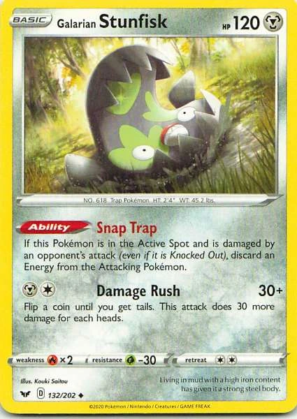 Galarian Stunfisk - Sword & Shield Base Set #132/202
