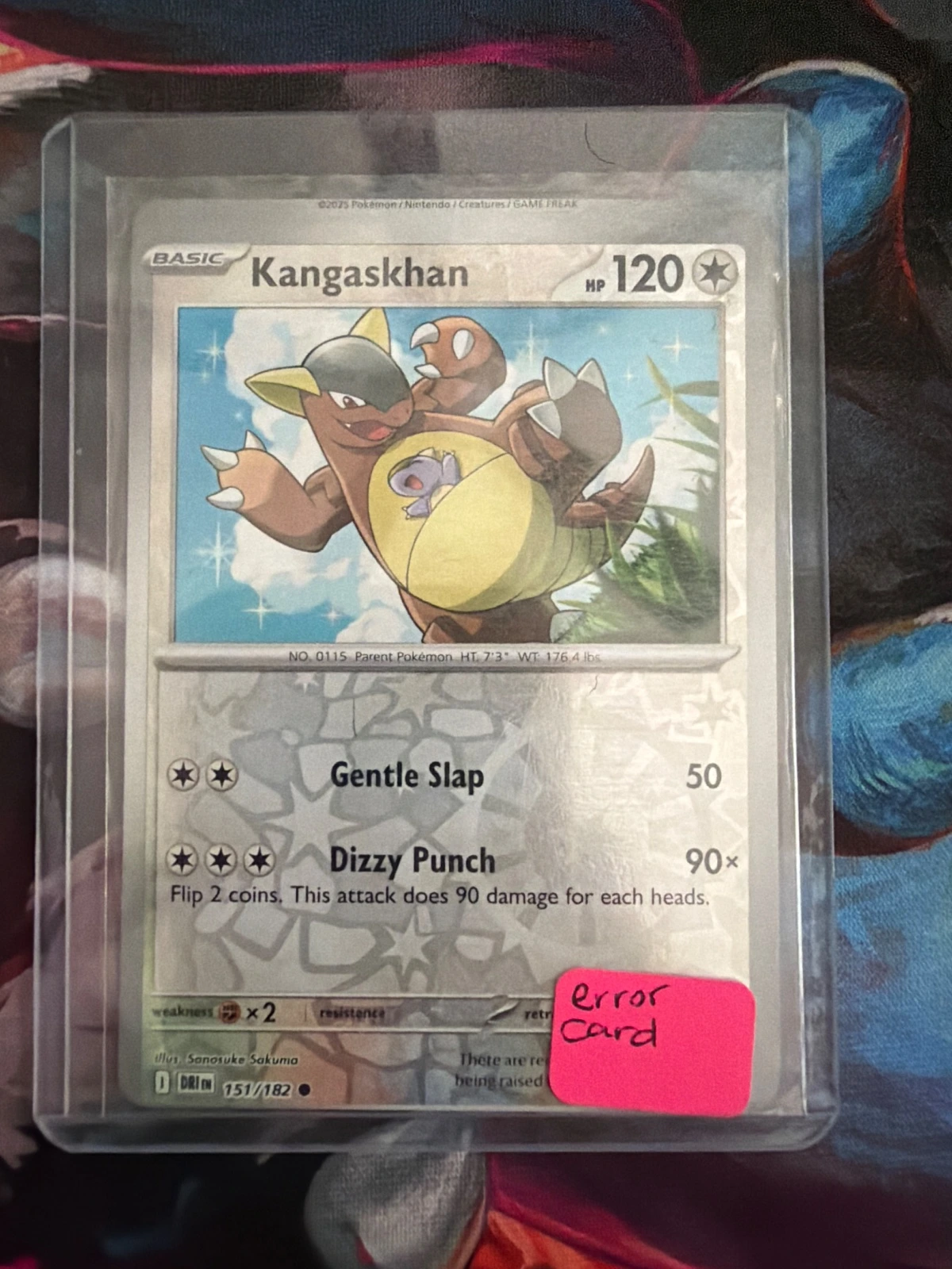 Kangaskhan Reverse Holo Error Card