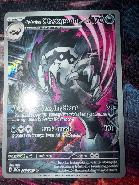 Galarian Obstagoon Illustration Rare - Astral Radiance #245/217