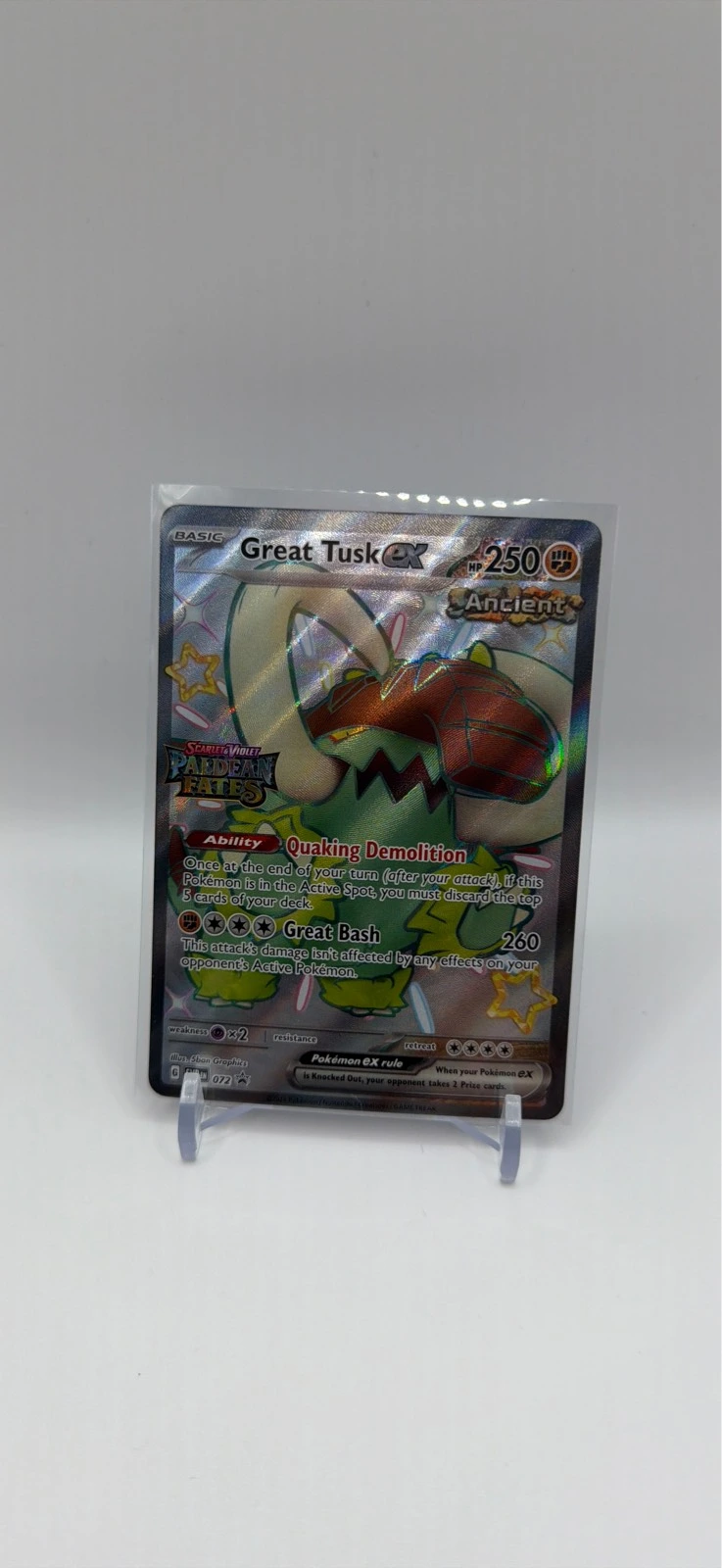Great Tusk ex Stamped Promo - Scarlet & Violet Paldean Fates #072