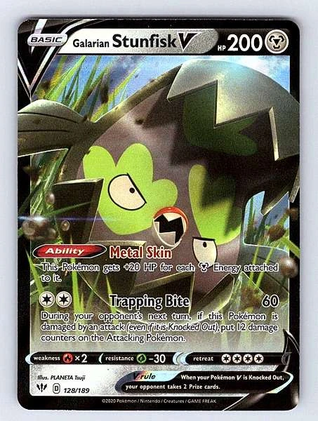 Galarian Stunfisk V - Darkness Ablaze #128/189