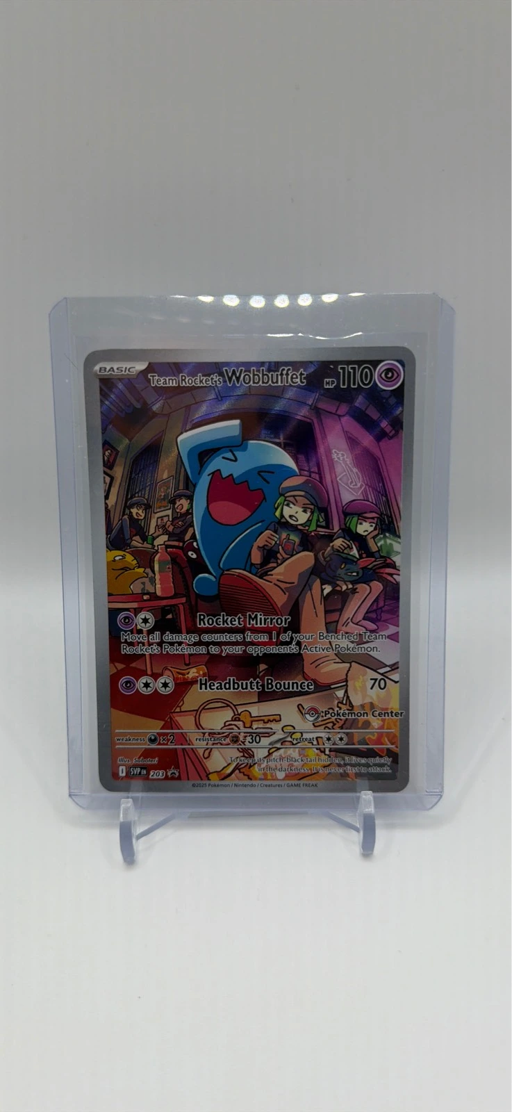 Team Rocket's Wobbuffet Pokemon Center Stamped Promo - Scarlet & Violet Promos #SVP EN 203