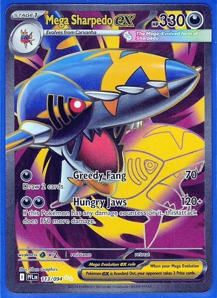 Mega Sharpedo ex - Phantasmal Flames #113/094