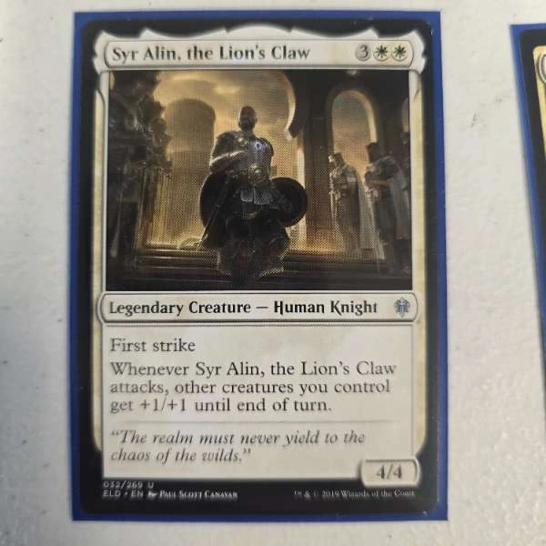 Syr Alin, the Lion's Claw - Throne of Eldraine #032/269