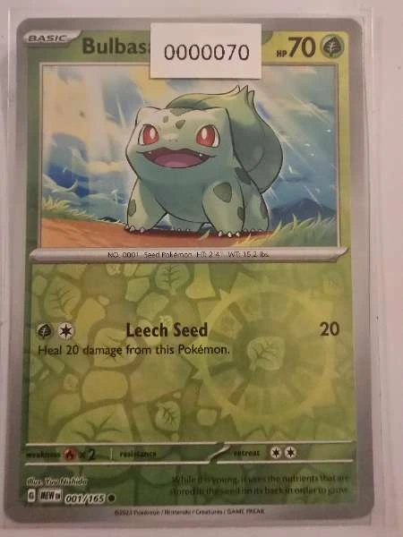 Bulbasaur - 151 #001/165