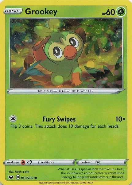 Grookey - Sword & Shield Base Set #010/202